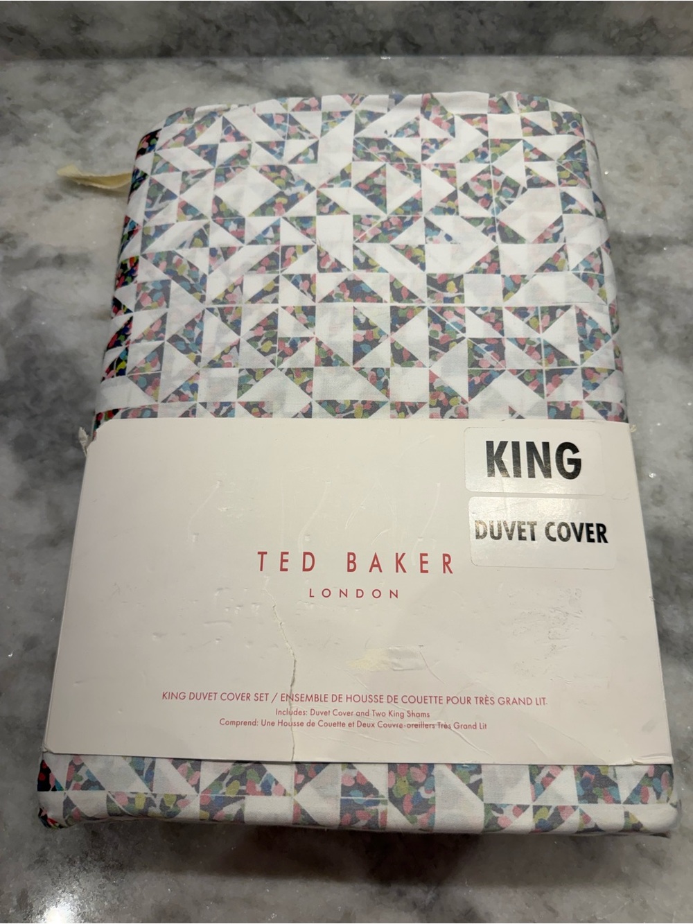 Ted Baker London King Duvet Cover Set Designer Cotton Luxury Print